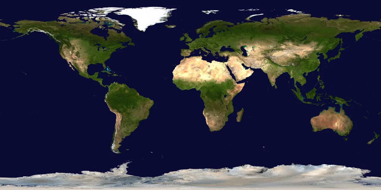 World export markets map